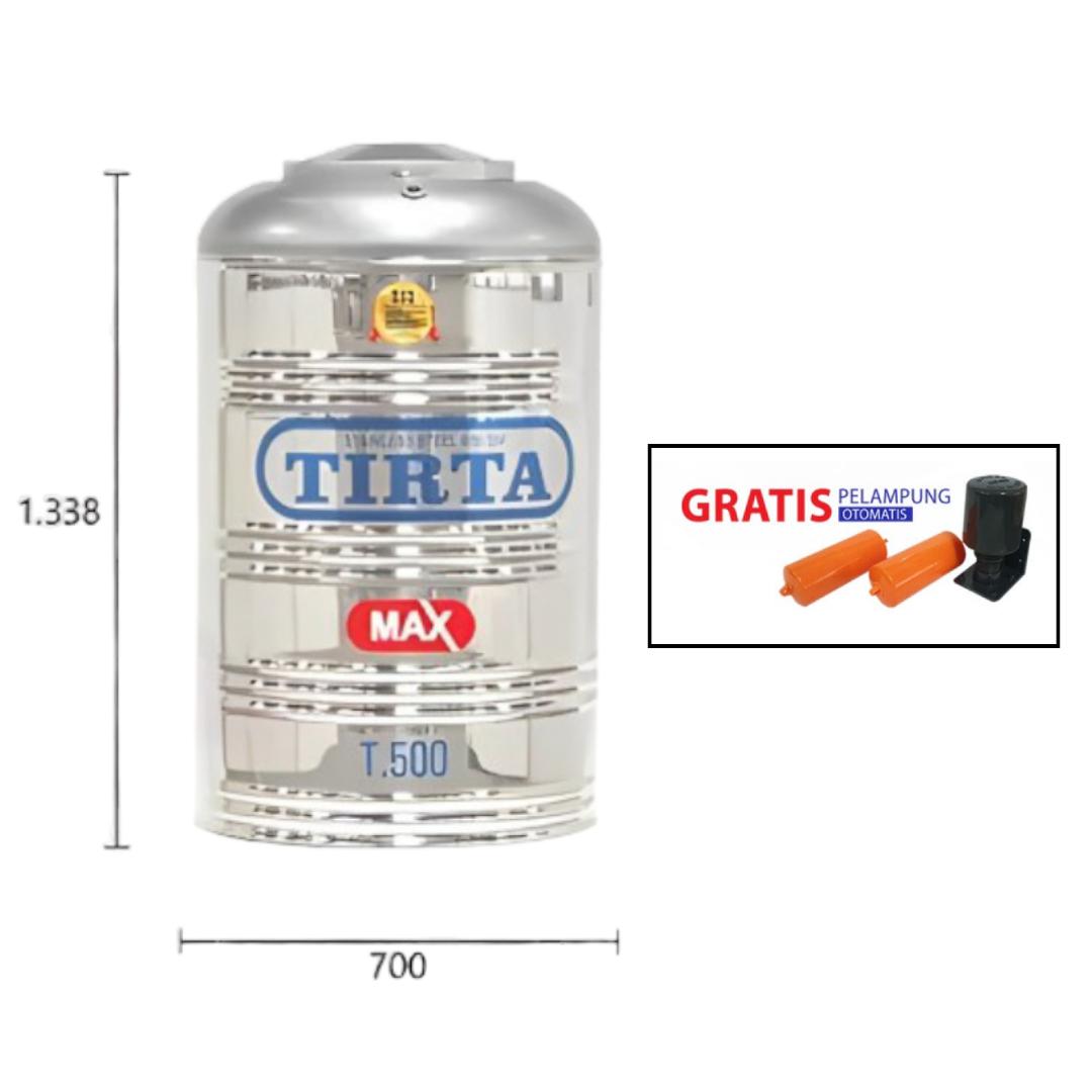 522 L / TIRTA T 500 TK Water Torrent Tangki Air Stainless Penyangga + Acc Set
