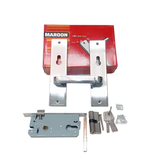 MAROON SN / CP Handle Door Lock Tarikan Handle Kunci Pintu Tanggung Set