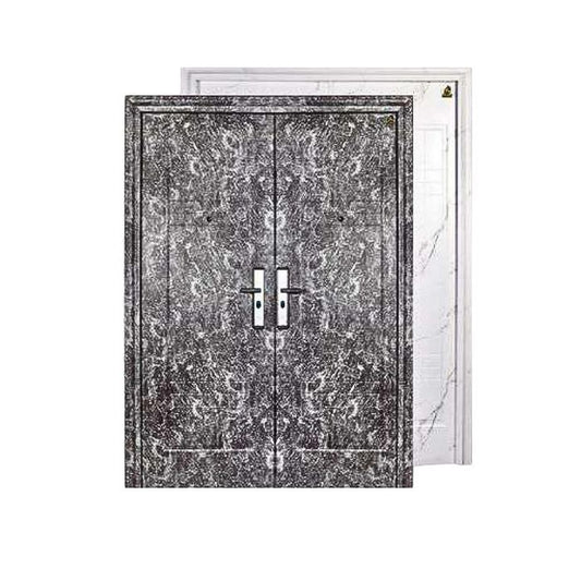 5 CM x 150 CM x 210 CM / FORTRESS MRBL FORT 150.14 DOUBLE Pintu Kamar Mandi Baja Putih Set