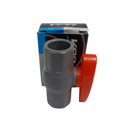 1/2 IN / VPR Stop Kran Polos Ball Valve Engkol Plastik PVC