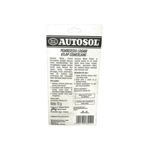 15 G / AUTOSOL Cairan Metal Polished Poles Pengkilap Logam Kusam Tube