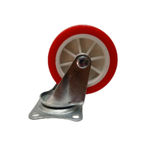 3 IN / TM Roda Hidup Trolly Non Rem Plat Nylon Merah