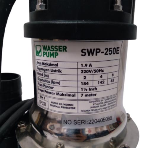WASSER SWP-250E Pompa Celup Air Kotor Submersible Non Otomatis Set
