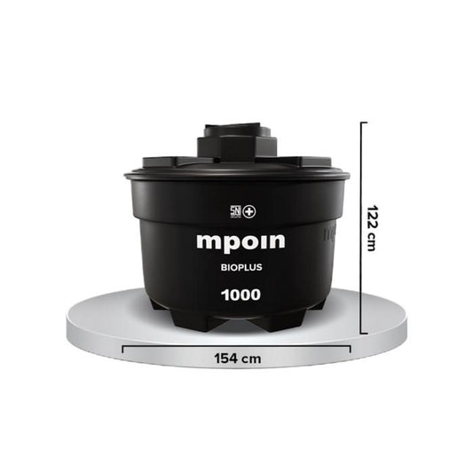 1000 L / M POIN + BIO PLUS B 1000 Septic Tank Sepiteng Tangki PVC Black Granite Set