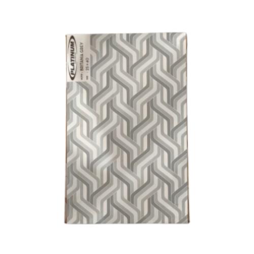 25 CM x 40 CM / PLATINUM BRITANIA Keramik Dinding Kamar Mandi Glossy Grey Dus