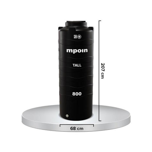 840 L / MPOIN + TALL T800 Water Torrent Tangki Tandon Air PVC Silver Stone + Acc Set