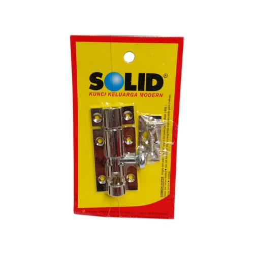 2 IN / SOLID Grendel Kunci Slot Pintu Jendela Stainless