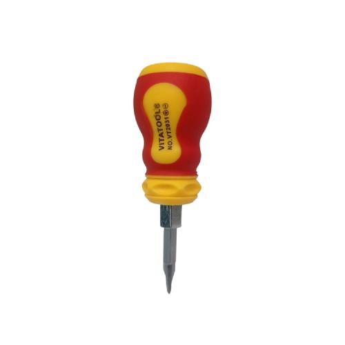 1 1/2 IN / VITATOOLS Obeng Screwdriver Two Way Bolak Balik Plus Minus Mini Gagang Karet