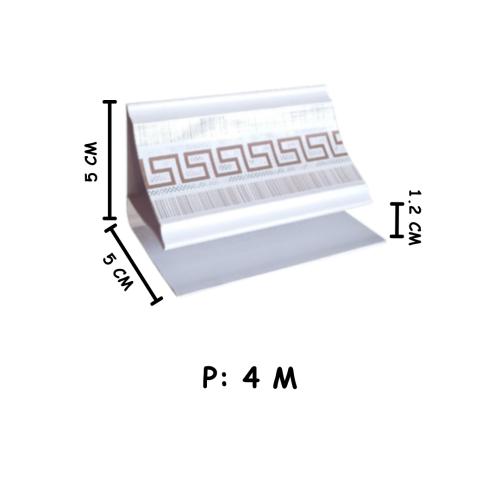 3 CM x 4 CM x 4 M / SHUNDA PLAFON LS-307-7 List Profil U Plafon U PVC Batang