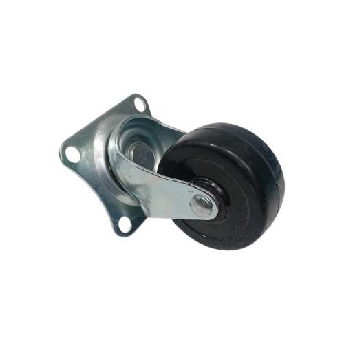 2 IN / TRIPLE S Roda Hidup Trolly Gepeng Plat 48 MM Nylon Hitam 4 Pcs Dus