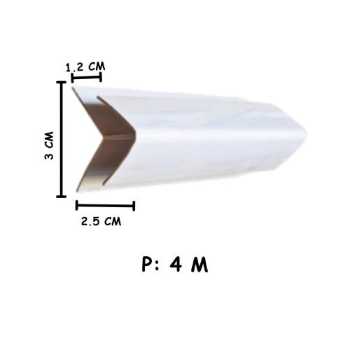 3 CM x 4 CM x 4 M / SHUNDA PLAFON LS-305 List Profil H Sudut Plafon U PVC Batang