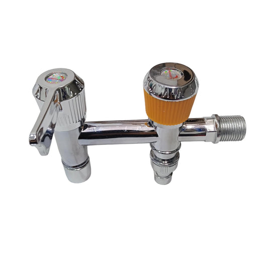 1/2 IN / DASHAYU Kran Air Cabang Double Shower Mesin Cuci PVC