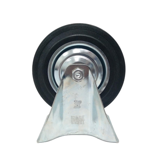 6 IN / TRIPLE-S Roda Mati Trolly Gepeng Plat 144 MM Karet Hitam