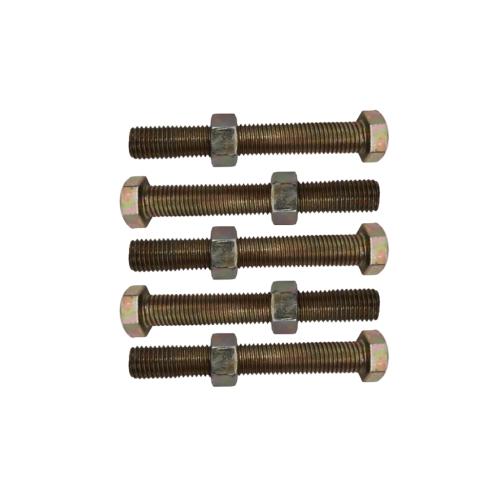 M 10 x 70 MM / TM Baut Mur Hexagon Bolt Nut Flat Head Kuning Biji