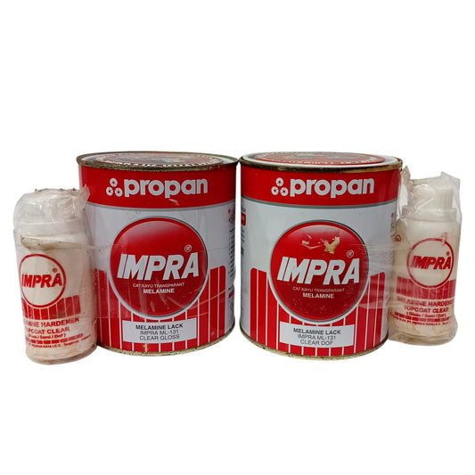1 KG / IMPRA MELAMINE LACK Cat Vernis Kayu Wood Stain Oil Based Paint Kaleng