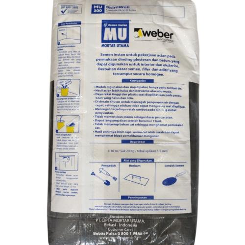 20 KG / MU 200 SKIN Semen Instant Acian Plesteran & Beton Sak