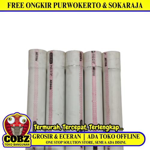 2 IN x 400 CM / RUCIKA D Lis Merah Pipa Pralon Paralon PVC Putih Batang