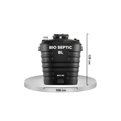 800 L / M POIN + BIO PLUS BST-80 Septic Tank Sepiteng Tangki PVC Black Granite Set
