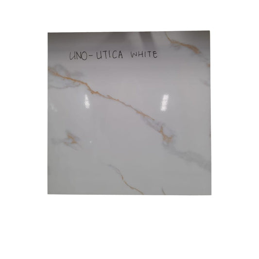50 CM x 50 CM / UNO UTICA Keramik Lantai Rumah Glossy White Dus