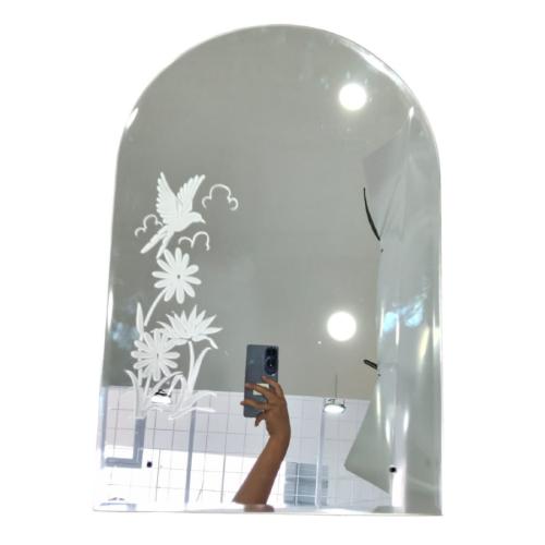 40 CM x 60 CM / COBZ Cermin Wastafel Kaca Kamar Mandi Oval Motif Set