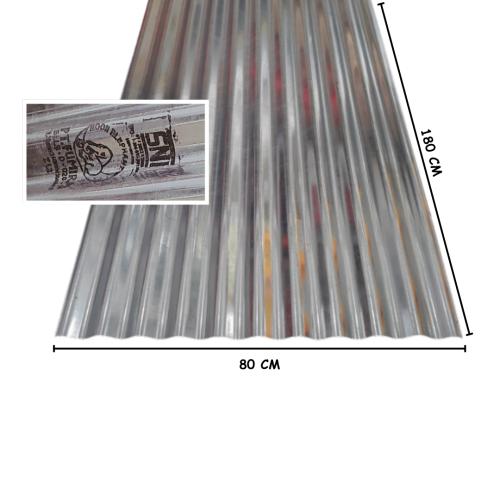 0.2 MM x 82 CM x 180 CM / FUMIRA Seng Gelombang 6 Kaki Anti Karat Lembar