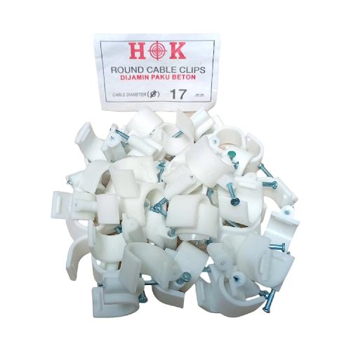 17 MM / HOK Klem Kabel Penjepit Penyangga Paku Beton Bungkus