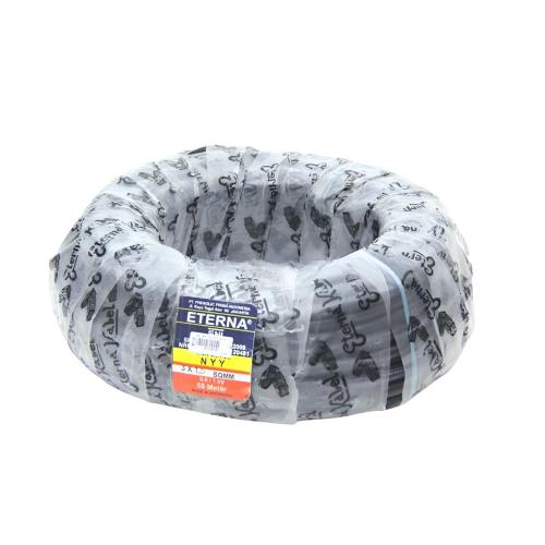 3 INTI x 1.5 MM x 50 M / ETERNA NYY Tunggal Kabel Tembaga SNI Hitam Roll
