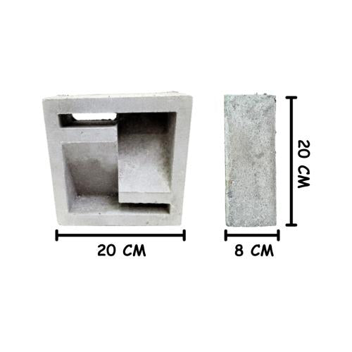 20 CM x 20 CM / BL 51 Rooster Lubang Angin Semen 1 Sisi Biji