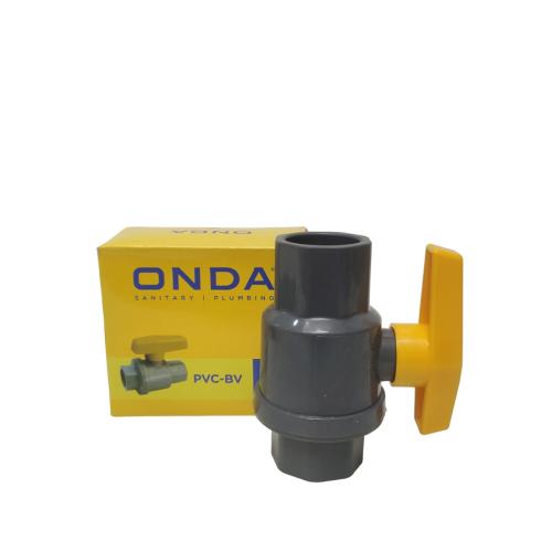 1 IN / ONDA - BV Stop Kran Polos Ball Valve Engkol Plastik PVC