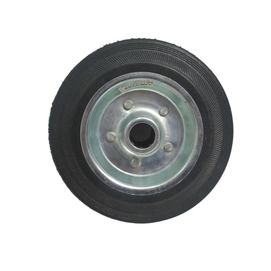 6 IN / TRIPLE-S Roda Mati Trolly Bentuk Plat 15 MM Karet Hitam