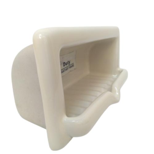 22 CM x 11 CM x 7.2 CM / DUTY SH 22 Tempat Sabun Tanam Dinding Keramik Ivory