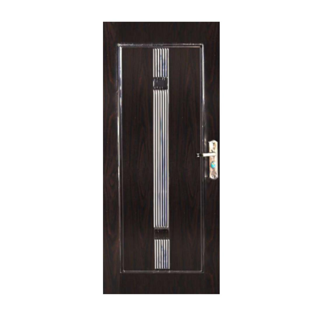 4 CM x 80 CM x 200 CM / FORTRESS METAL 80.05 SINGLE DOOR Pintu Baja Coklat Set