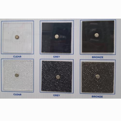 3MMx1.22Mx20M / SOLARFLAT Atap Polykarbonat Solid Embossed Grey Roll