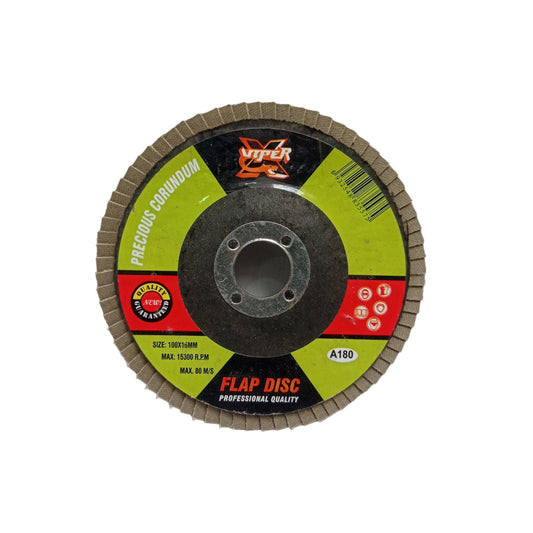 4 IN x GRIT 180 / VIPER Flap Disc Mata Gerinda Amplas Susun Kipas