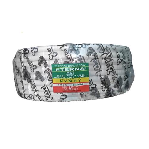 4 INTI x 2.5 MM x 50 M / ETERNA NYMHY Serabut Kabel Tembaga SNI Putih Roll