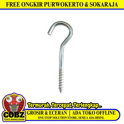 NO 6 / TM Sekrup Hak Buka Cantel Kandang Burung Figura Silver Biji