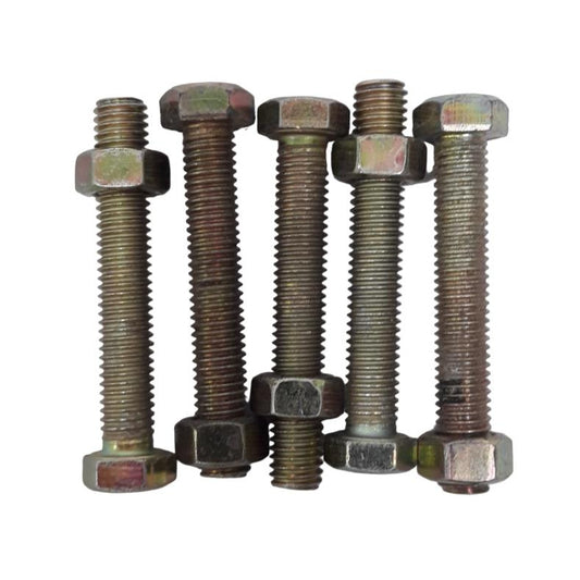 M 8 x 50 MM / TM Baut Mur Hexagon Bolt Nut Flat Head Kuning Biji