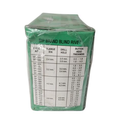 3.2 MM x 12.7 MM / SIP SP . 450 Paku Rivet Keling Tang Rivet Dus
