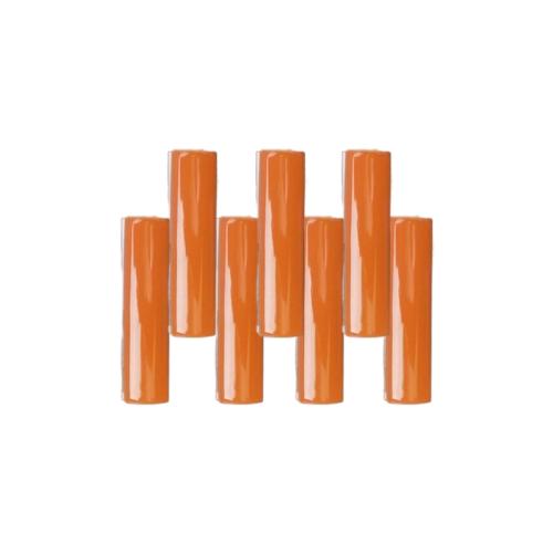 10 CM / TM Kuku Macan Bon Bon Lis Keramik Polos Orange Lembar