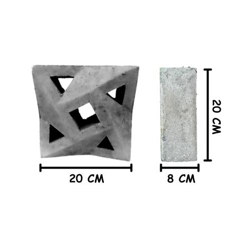 20 CM x 20 CM / TM 55 Rooster Lubang Angin Semen 1 Sisi Biji