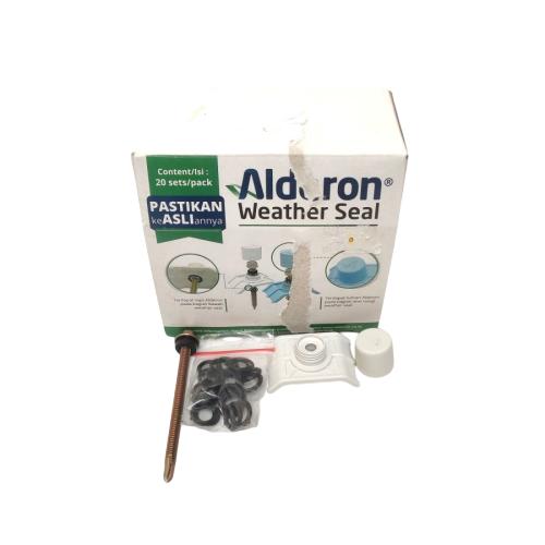 #12 x 70 MM / ALDERON Sekrup Roofing Atap U PVC White Doff Set