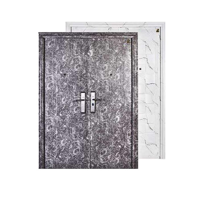 5 CM x 150 CM x 210 CM / FORTRESS MRBL FORT 150.12 DOUBLE Pintu Kamar Mandi Baja Putih Set