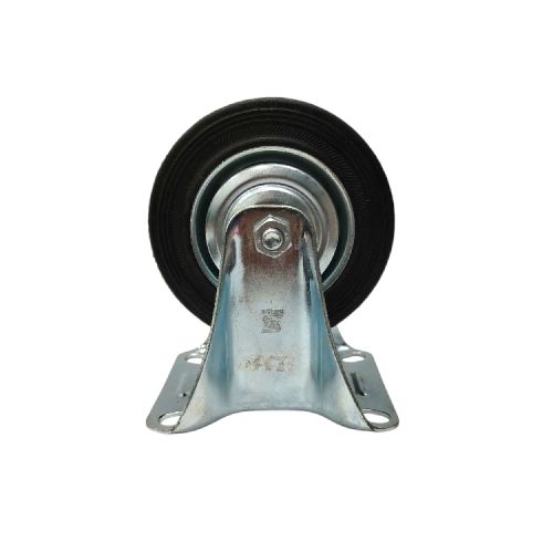 4 IN / TRIPLE-S Roda Mati Trolly Gepeng Plat 101 MM Karet Hitam