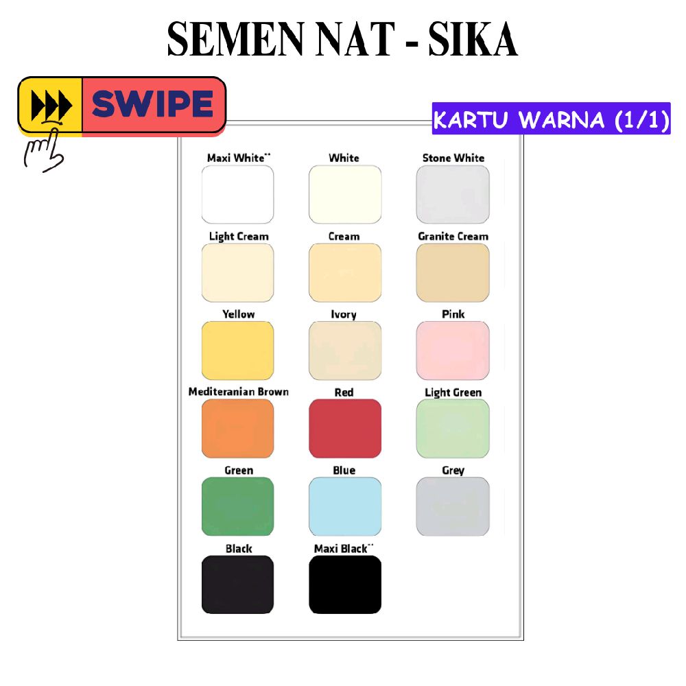 1 KG / SIKA TILE GROUT Semen Nat Pengisi Keramik Tile Grout Warna Muda