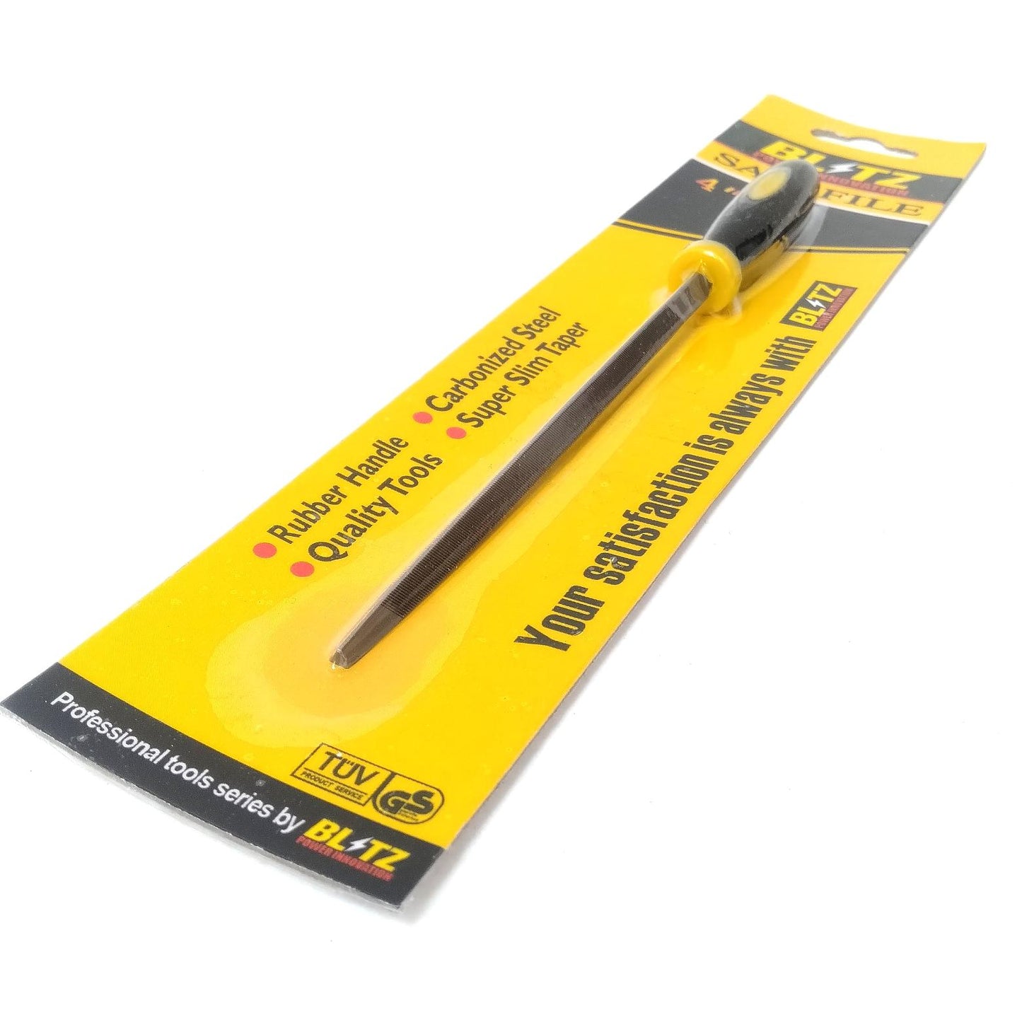 4 IN / BLITZ Kikir Besi Asah Needle Files Segitiga Gagang Karet