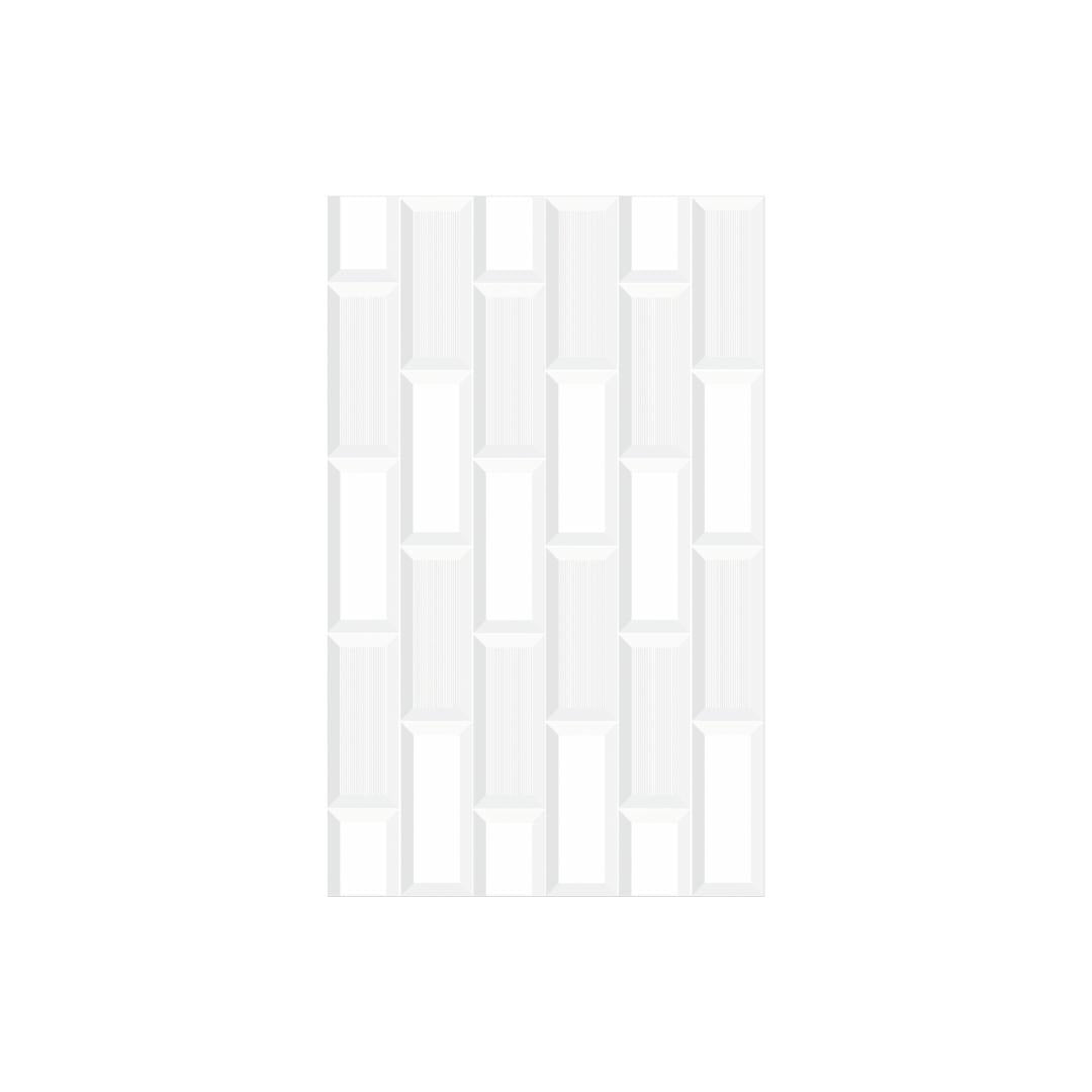 25 CM x 40 CM / UNO ZURICH Keramik Dinding Kamar Mandi Glossy White Dus