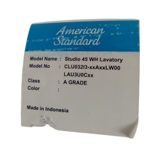 45x30x20CM /AMERICAN STANDARD Wastafel Cuci Tangan Kecil Putih Keramik