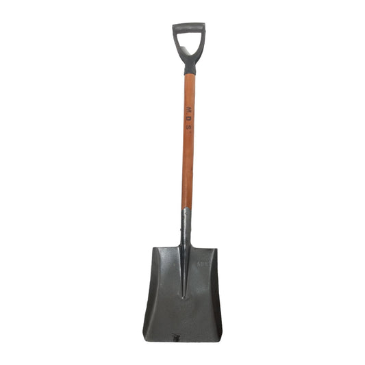 MDS Sekop Pasir Tanah Kebun Taman Proyek Plat Baja Gagang Kayu