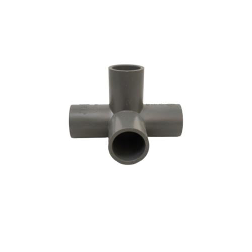 1/2 IN / JIS JP Tee 4 Way 90 Derajat Fitting Pipa Hidroponik PVC Pcs