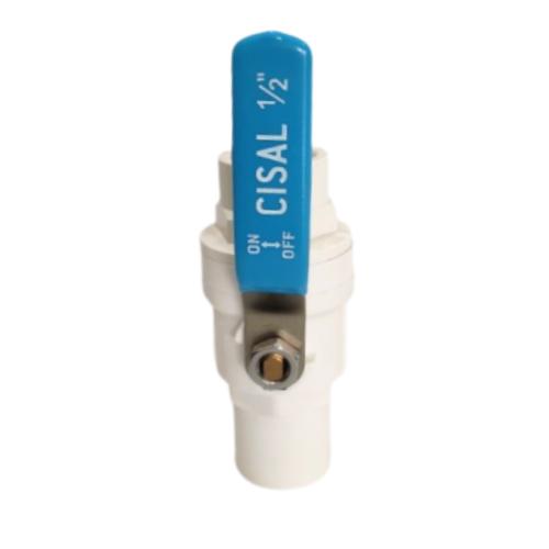 1/2 IN / CISAL Stop Kran Polos Ball Valve Engkol Plastik PVC